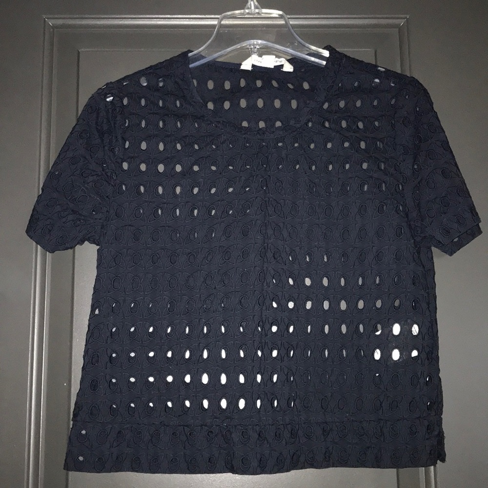 Navy crop top